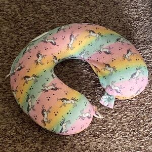 Cute rainbow and unicorn neck pillow